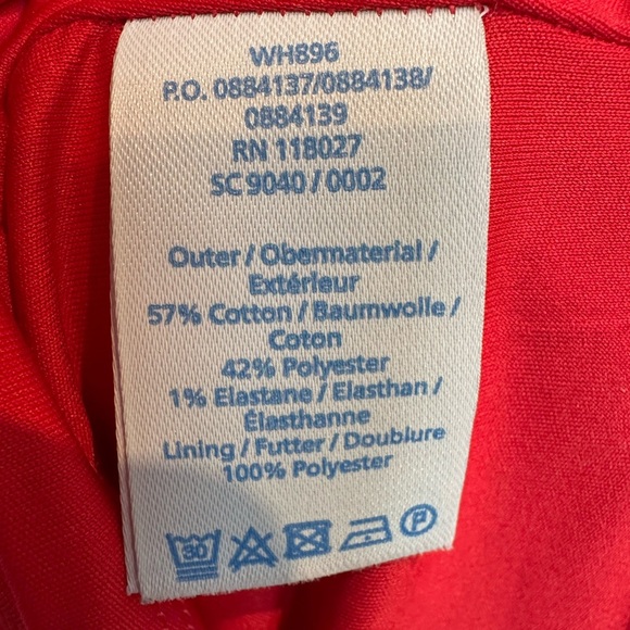 BODEN Aurelia Ottoman Holiday Dress Women’s 6P Petite Red Ribbed Lined Career - Picture 12 of 13